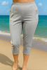 Picture of CURVY GIRL THREE QUARTER STRETCH COTTON CROP TROUSER